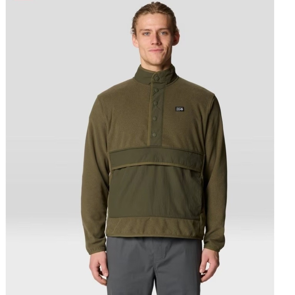Mountain Hardwear NWT‎ MicroChill Snap Pullover Fleece in Combat Green Heather M